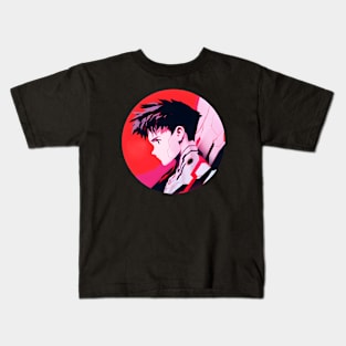 Discover Apocalyptic Anime Art and Surreal Manga Designs - Futuristic Illustrations Inspired by Neon Genesis Evangelion Kids T-Shirt